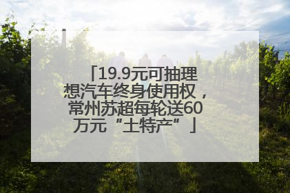 19.9元可抽理想汽车终身使用权，常州苏超每轮送60万元“土特产”