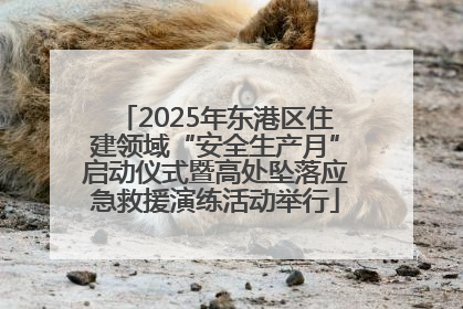 2025年东港区住建领域“安全生产月”启动仪式暨高处坠落应急救援演练活动举行