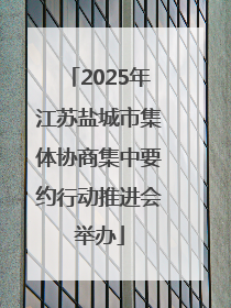 2025年江苏盐城市集体协商集中要约行动推进会举办