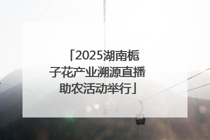 2025湖南栀子花产业溯源直播助农活动举行