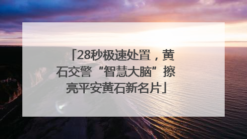 28秒极速处置，黄石交警“智慧大脑”擦亮平安黄石新名片