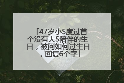 47岁小S度过首个没有大S陪伴的生日，被问如何过生日，回复6个字