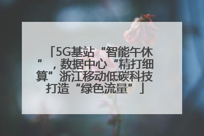 5G基站“智能午休”，数据中心“精打细算”浙江移动低碳科技打造“绿色流量”