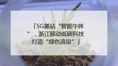 5G基站“智能午休”，浙江移动低碳科技打造“绿色流量”