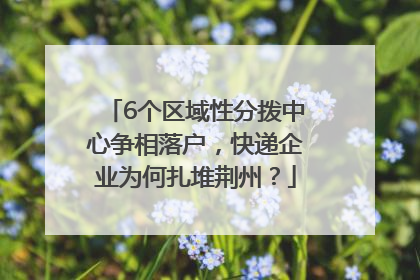 6个区域性分拨中心争相落户，快递企业为何扎堆荆州？