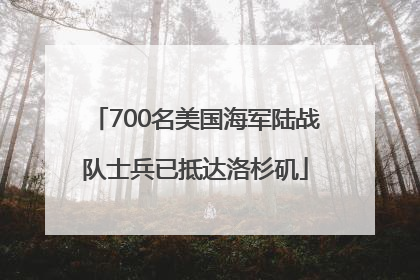 700名美国海军陆战队士兵已抵达洛杉矶