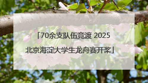 70余支队伍竞渡 2025北京海淀大学生龙舟赛开桨